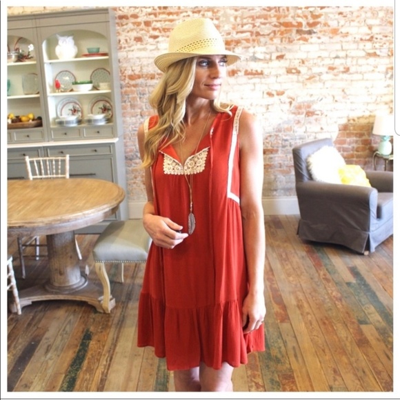 Infinity Raine Dresses & Skirts - Boho dress with crochet trim Infinity Raine Dresses & Skirts - Boho dress with crochet trim
